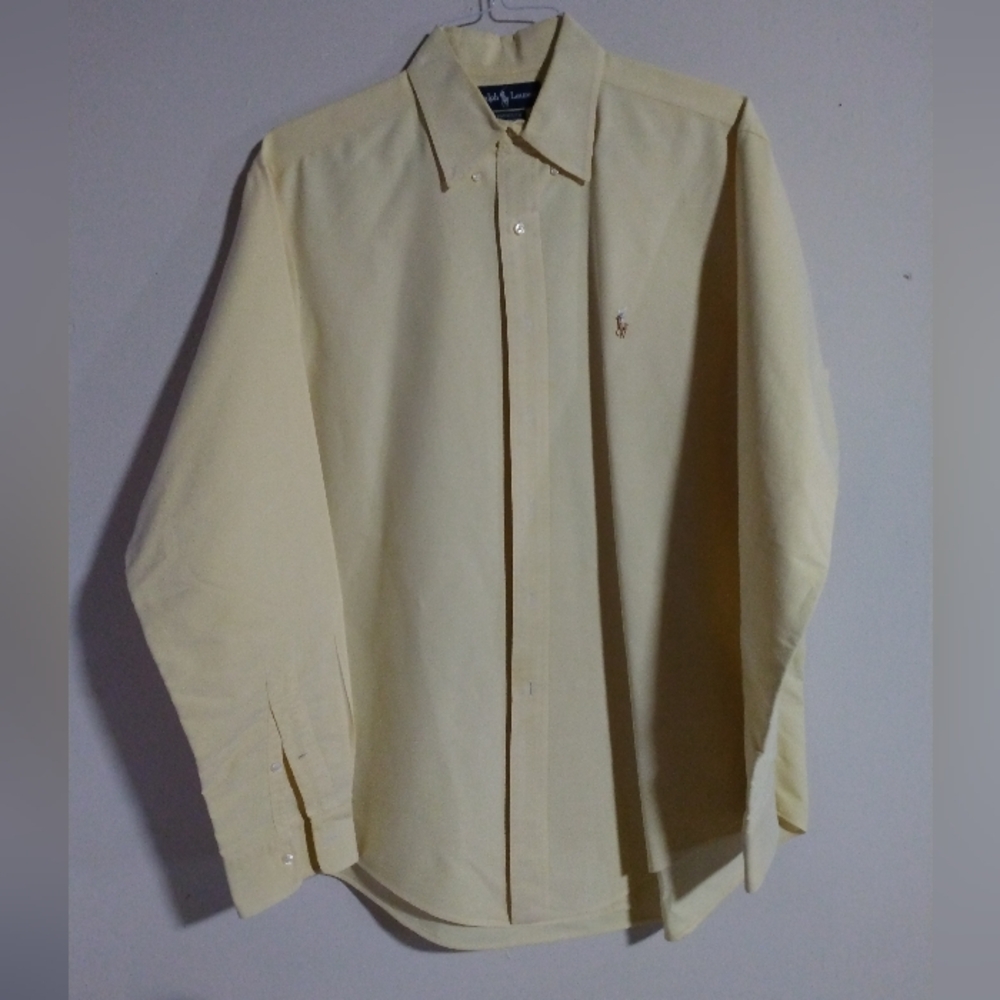 Ralph Lauren Light Yellow Button-Down Dress Shirt